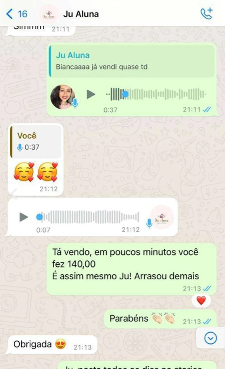 Depoimento de aluna 1